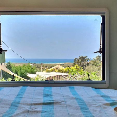 Cozy Seaview Glamping Caravan HaBonim Exteriör bild
