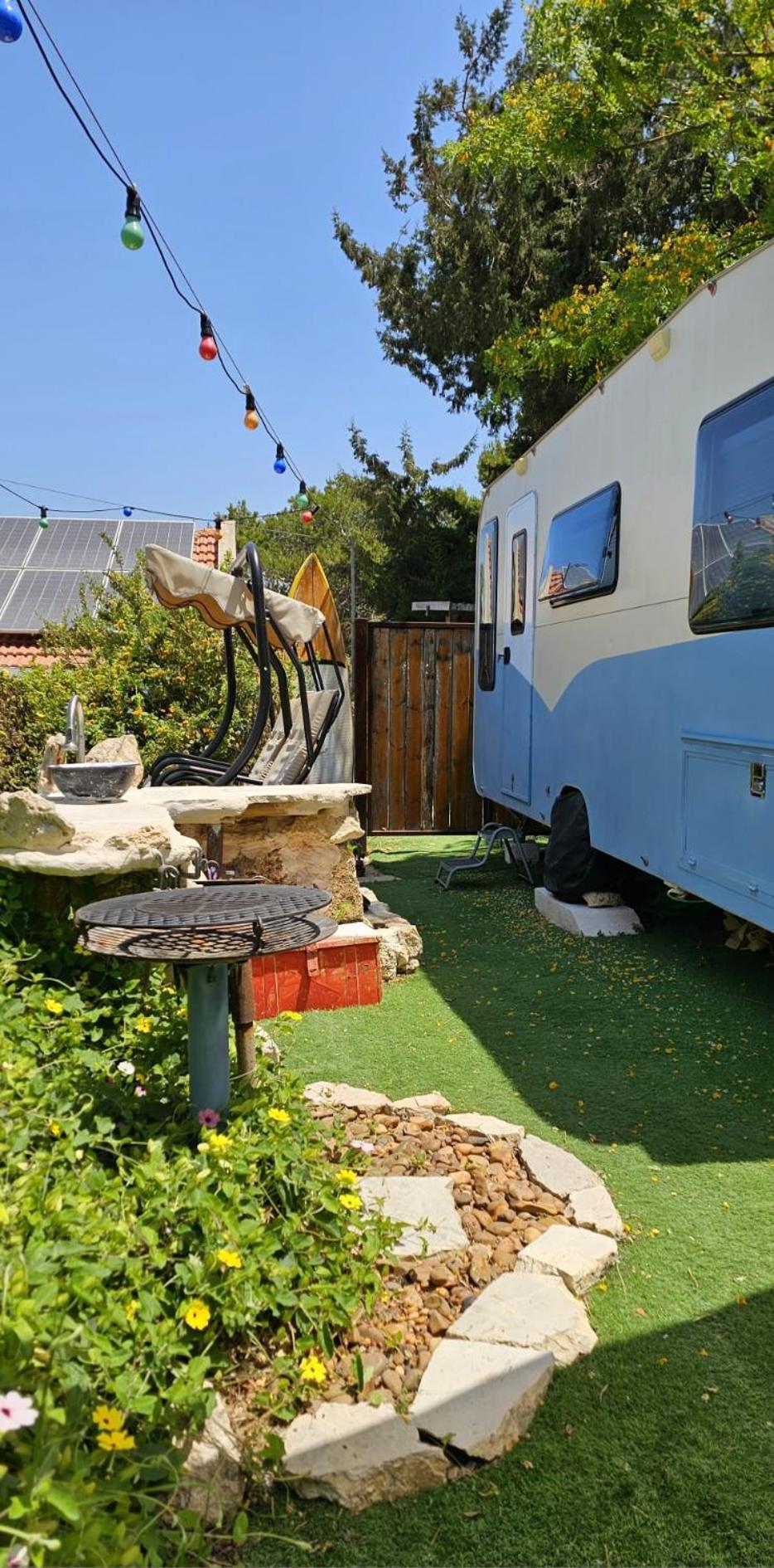 Cozy Seaview Glamping Caravan HaBonim Exteriör bild