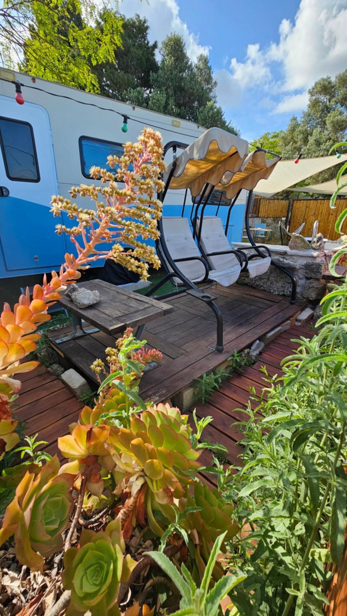 Cozy Seaview Glamping Caravan HaBonim Exteriör bild